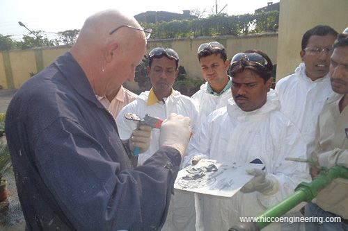 how to apply belzona coating, belzona training, training belzona team, belzona coating service