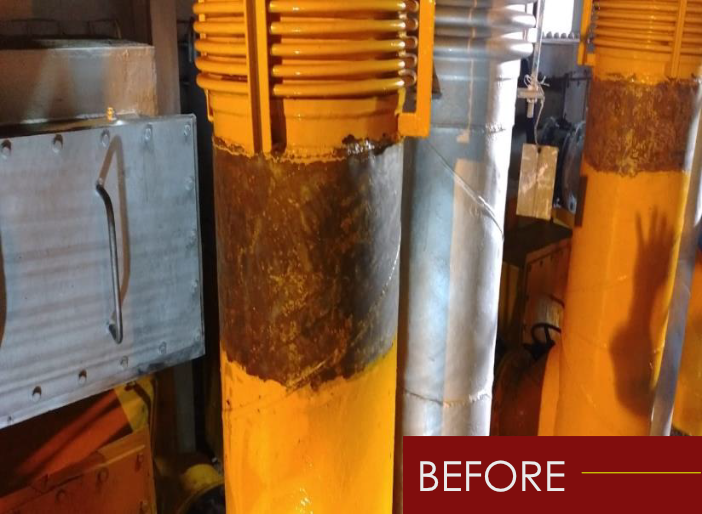 Pipeline restoration using Belzona