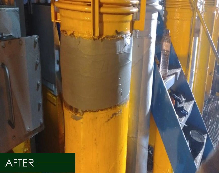 Pipeline restoration using Belzona