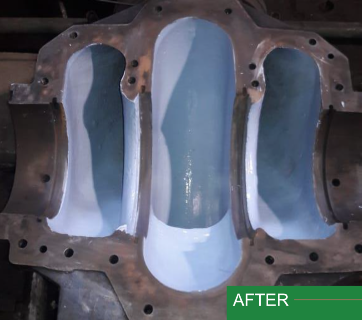Pump surface restoration in Blast Furnace