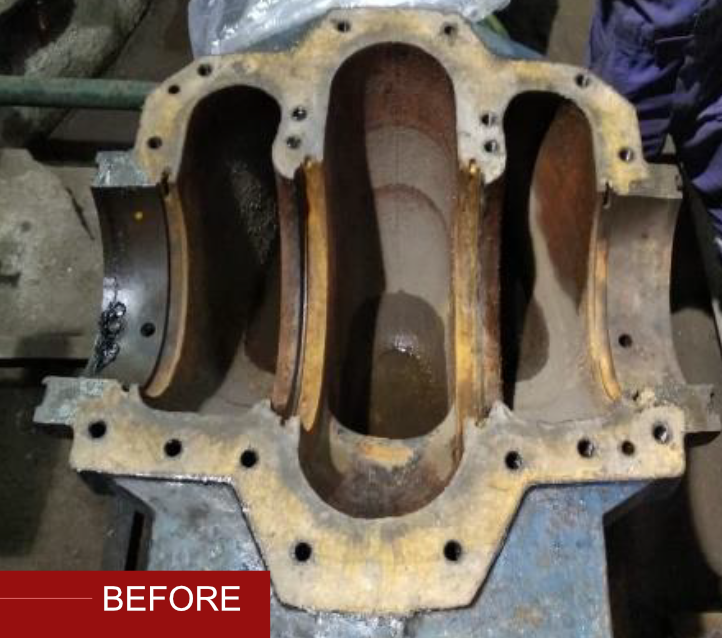 Pump surface restoration in Blast Furnace