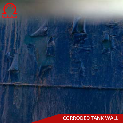 corroded acid tank