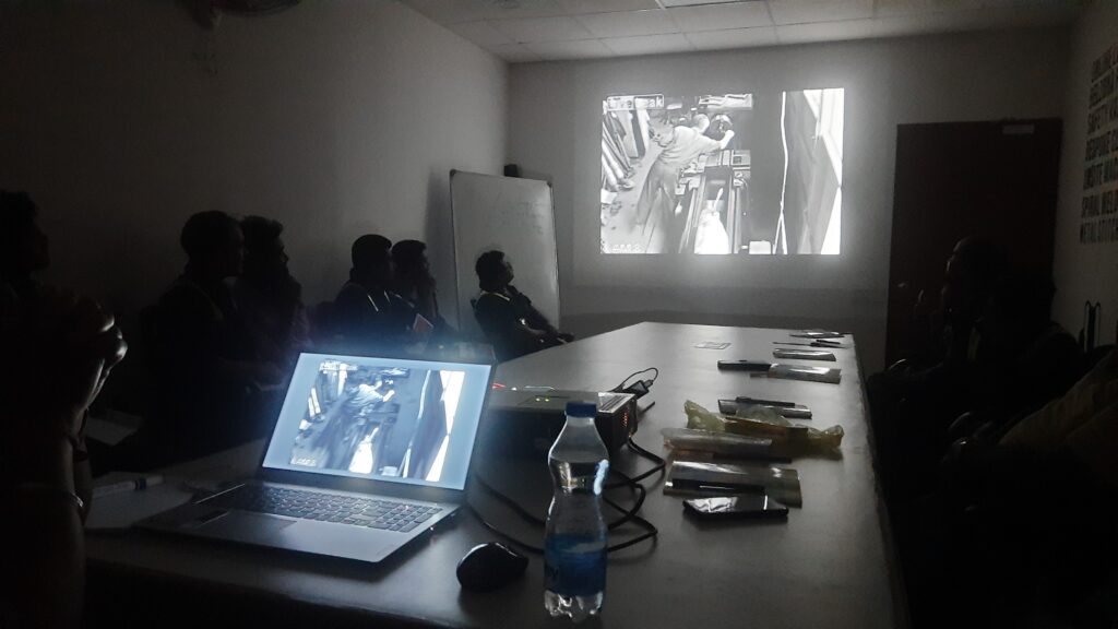 Purpose of the Training Session: Our primary goal was to instill a heightened sense of alertness among our technicians while working in the workshop. We are committed to maintaining a safe and healthy working environment for our team members. Training Approach: Our interactive training session featured lucidly explained presentations and captivating videos that shed light on various industrial safety precautions. We believe in making safety education not only informative but also engaging.