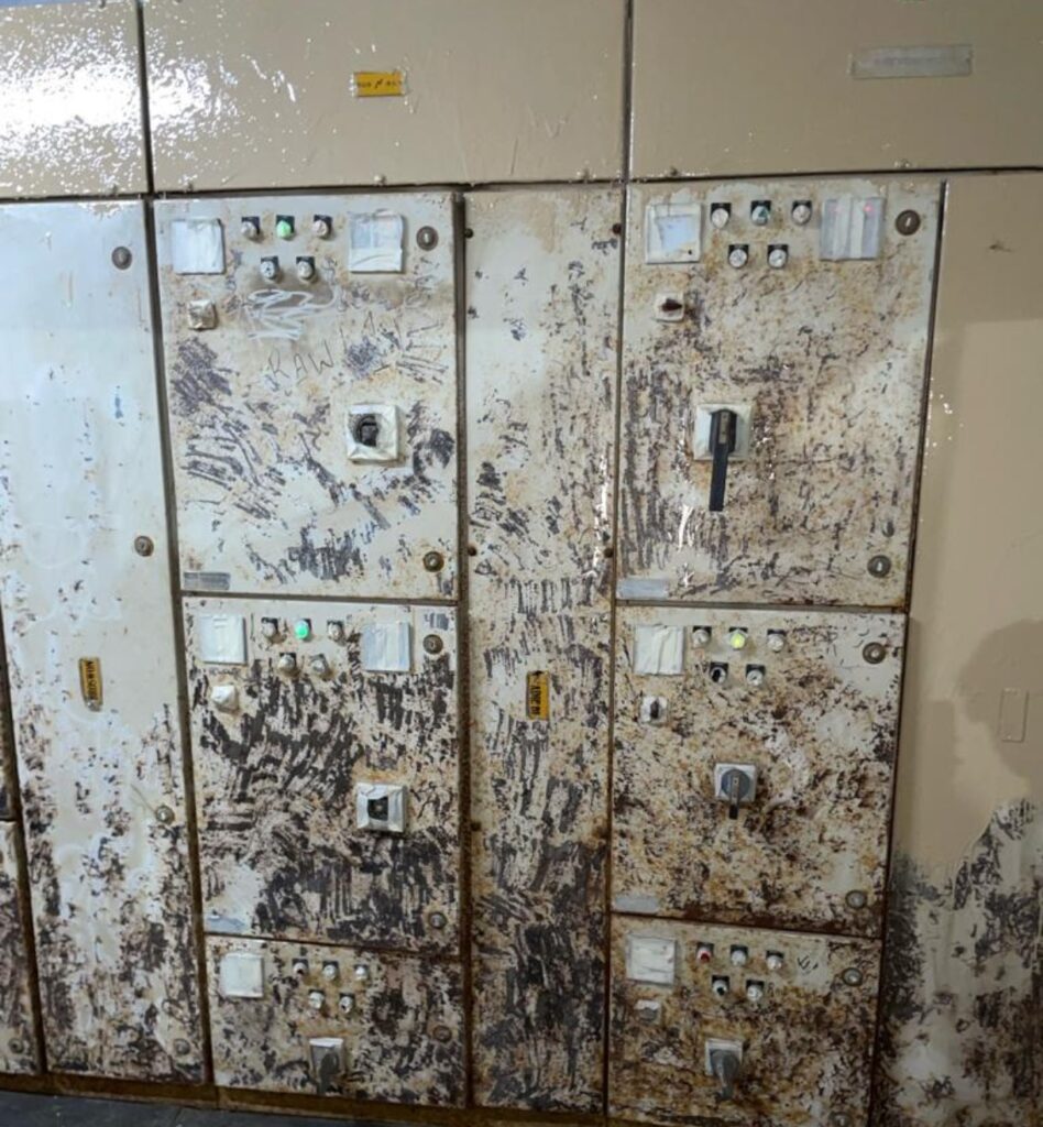Damaged control panel