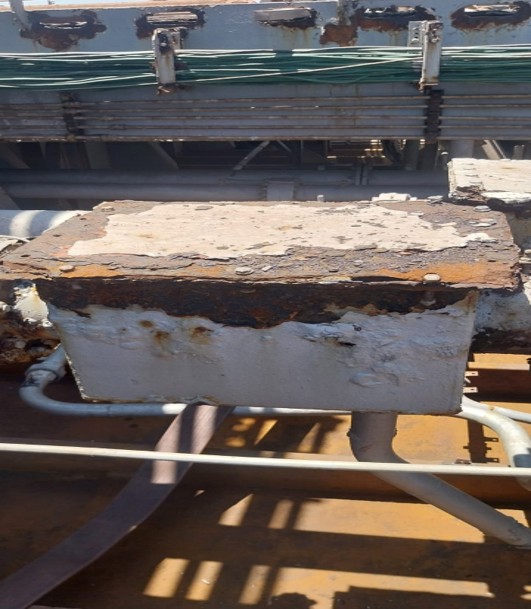 Corroded and Damaged Conduit Box